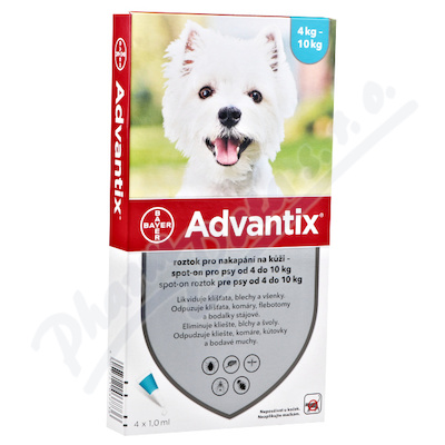 Advantix-psy spot.on.4-10kg a.u.v.1x1ml