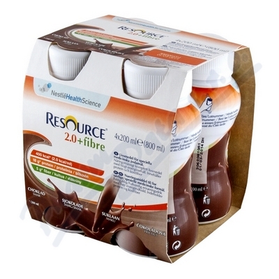 Resource 2.0kcal Fibre Čokoláda 4x200ml