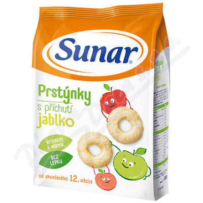 Sunar dět.snack jabl.prstýnky50g49800050