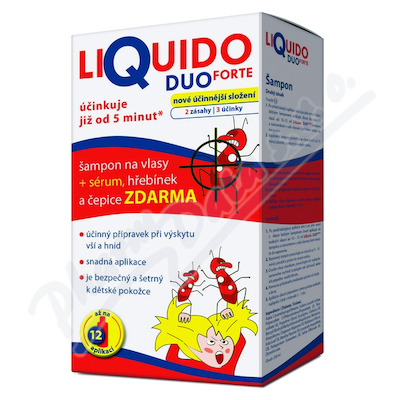 LiQuido DUO Forte šamp. na vši200ml+sér