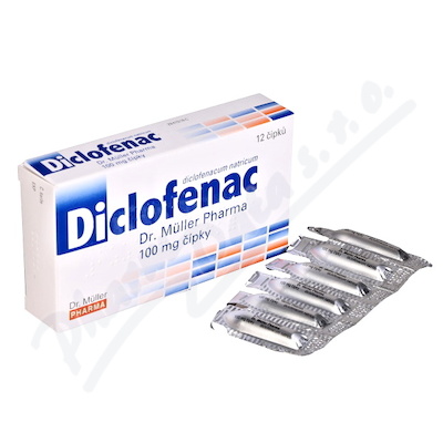 DR.MULLER Diclofenac 100mg čípky, 12číp.