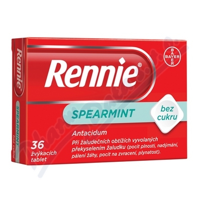 Rennie Spearmint bez cukru por.tbl.36