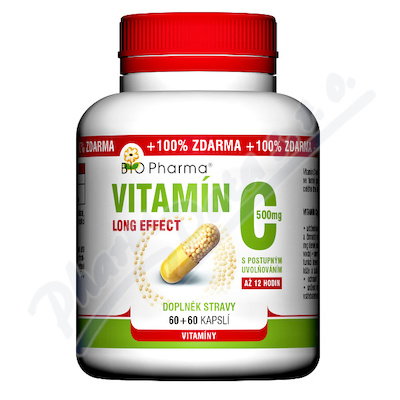 Vitamín C 500mg long effect cps.60+60