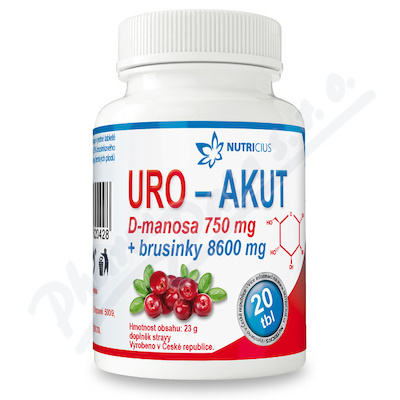 URO-AKUT Manosa 750mg + Brusinky 8600mg