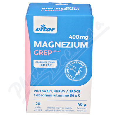 VITAR Magnezium 400mg+vit.B6+vit.C grep