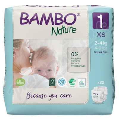 Bambo Nature 1 děts.plen.kalh.2-4kg 22ks