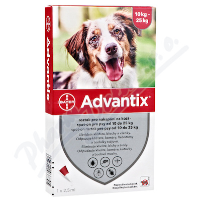 ADVANTIX psy S.O. 10-25kg 4x2.5ml a.u.v.