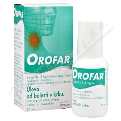 Orofar 2mg/ml+1.5mg/ml orm.spr.sol.1x30m