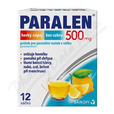 Paralen hor.nap.bez cukru 500mg por.plv.