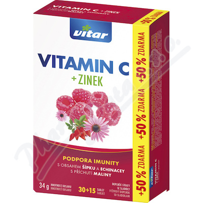 VITAR Vitamin C+zinek+echinacea+sipek tb
