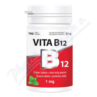 Vita-B12 1mg zvykaci tbl.100 Máta