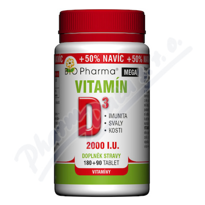 Vitamin D3 Mega 2000I.U.tbl.180+90 BioPh