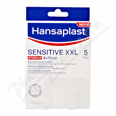 Hansaplast Sensitive XXL 8x10cm 5ks48626