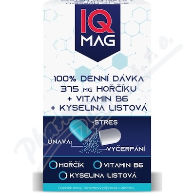 IQ Mag 375mg horč.+vitB6+kys.list.cps60