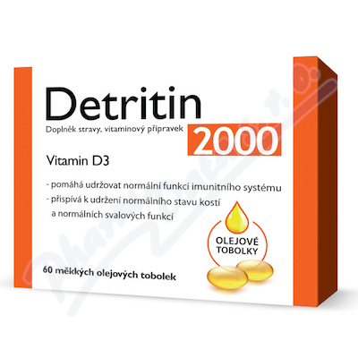 Detritin Vit.D3 2000 IU 60měkkých tob.