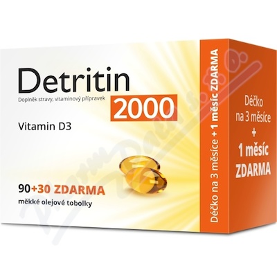 Detritin Vitamin D3 2000 IU 90+30 tbl