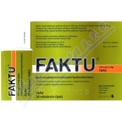 Faktu 100mg/2.5mg  sup.20