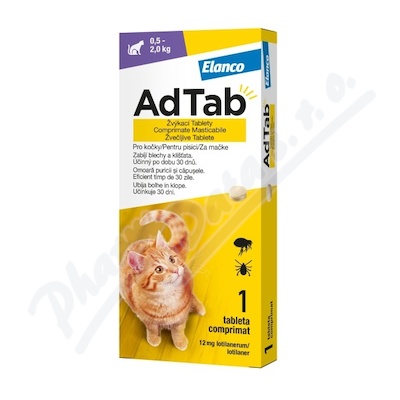 AdTab 12mg zv.tab.pro kocky 0.5-2kg 1ks