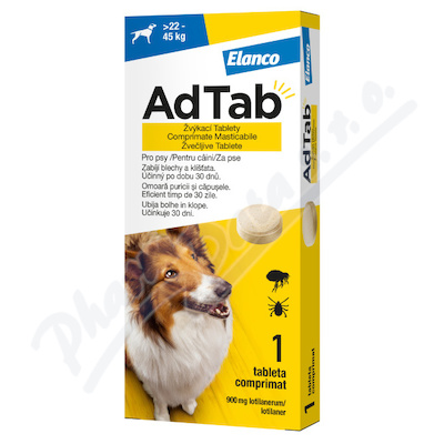 AdTab 900mg zv.tab.pro psy>22-45kg 1ks