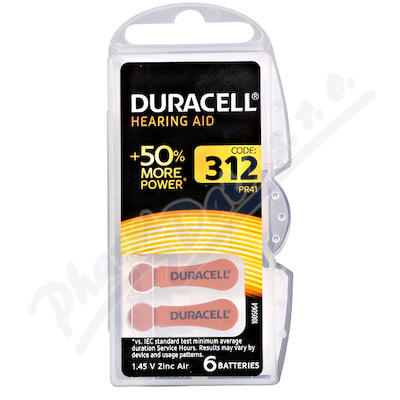 Baterie do naslouch.Duracell DA312N6 6ks