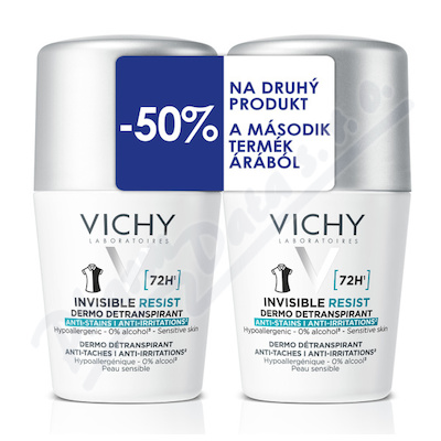VICHY INVISIBLE Res.72H Antiper.2x50ml