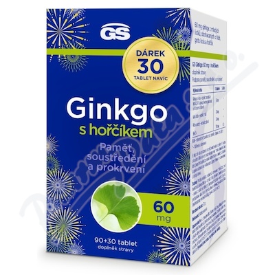 GS Ginkgo 60mg s horcik tbl.90+30 darek