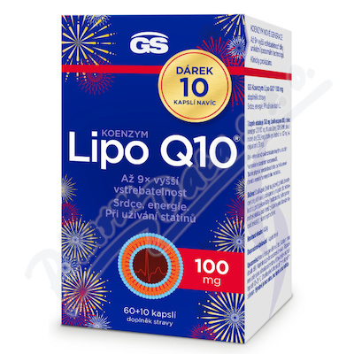 GS Koenzym Lipo Q10 100mg cps.60+10darek