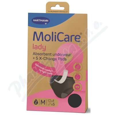 MoliCare lady absorpč.prádlo M 1ks+vlož.
