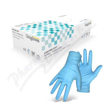 Rukavice nitril.bezpudr.Unicare M 100ks
