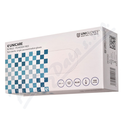 Rukavice nitril.bezpudr.Unicare L 100ks