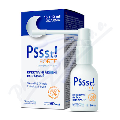 Pssst! FORTE ust. spr.pri chrap.15+10ml