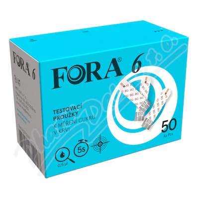 FORA 6 Test.prouzky ke glukometrum 50ks