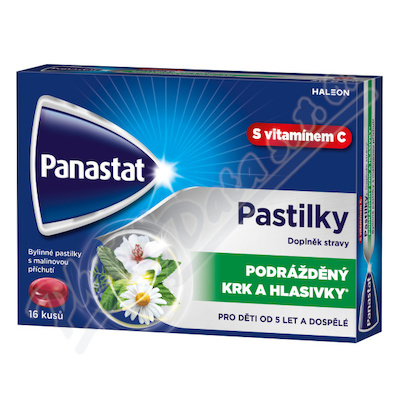 Panastat byl.pastil.vit.C malina 2x8ks