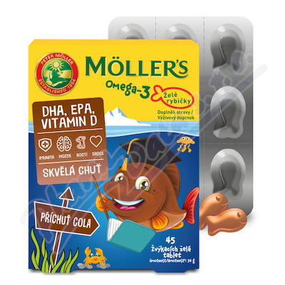 Mollers Omega-3želé rybičky Cola 45tbl.