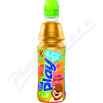 KUBIK play voda&ovoce jablko-broskev 400