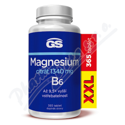 GS Magnesium citrat 1340mg+B6 t.365 XXL