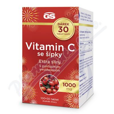 GS Vit.C 1000mg se sipky tbl.100+30darek