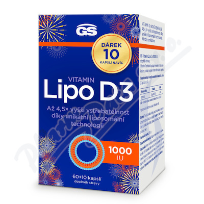 GS Vit.Lipo D3 1000 IU cps.60+10 darek