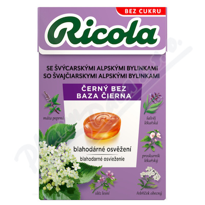 RICOLA Černý bez 40g bez cukru