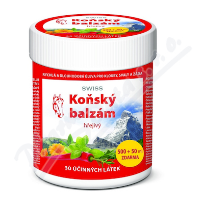 Koňský balzám SWISS hřejivý 500+50ml