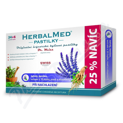 HerbalMed Dr Weiss Šalv.ženš.vitC24+6tob