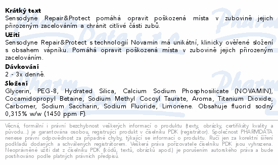 Sensodyne zubní pasta Repair&Protect 75ml