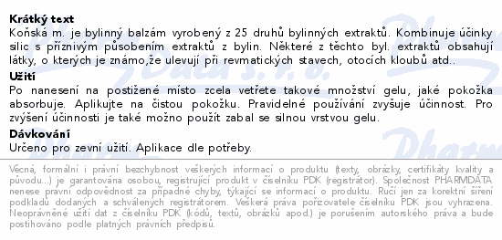 Koňská mast s konopím chladivá 250 ml