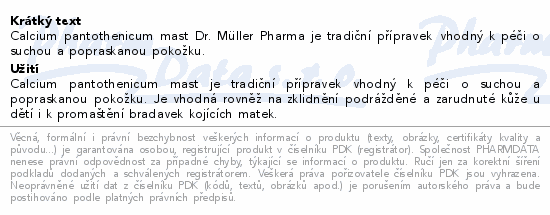 Calcium pantothenicum mast 30ml Dr.Müller