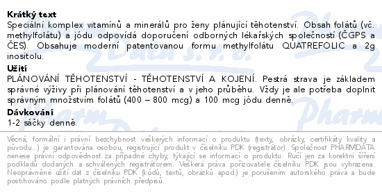 FERTIPRONA Inositol a Metylfolát 30 sáčků