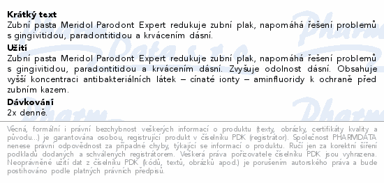 MERIDOL zubní pasta Parodont Expert 75ml