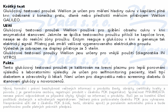 Wellion VLTAVA GALILEO test.proužky glukóza 50ks