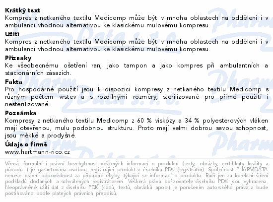 Kompres Medicomp nester.7.5x7.5cm 100ks