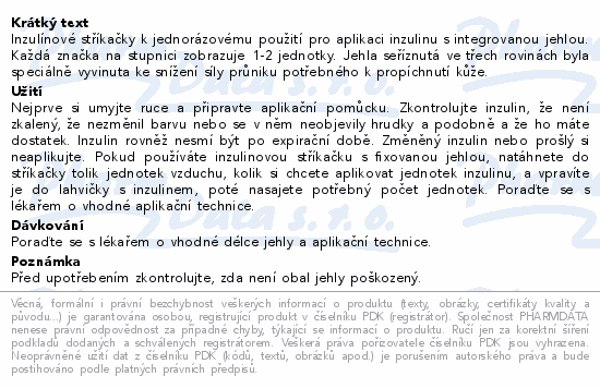 Inzulin.stříkačky BD 1 ml 29G x 12.7mm U-100 100ks