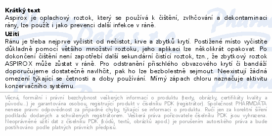 Aspirox roztok na oplachování ran 1000ml